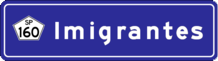 Placa Rodovia dos Imigrantes