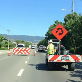 obras e bloqueios no SAI