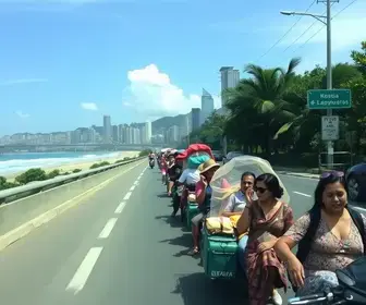 trânsito lento litoral SP